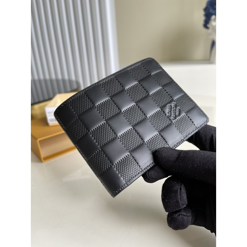 Louis Vuitton Knockoff Wallet Damier Infini Leather N63124 Black